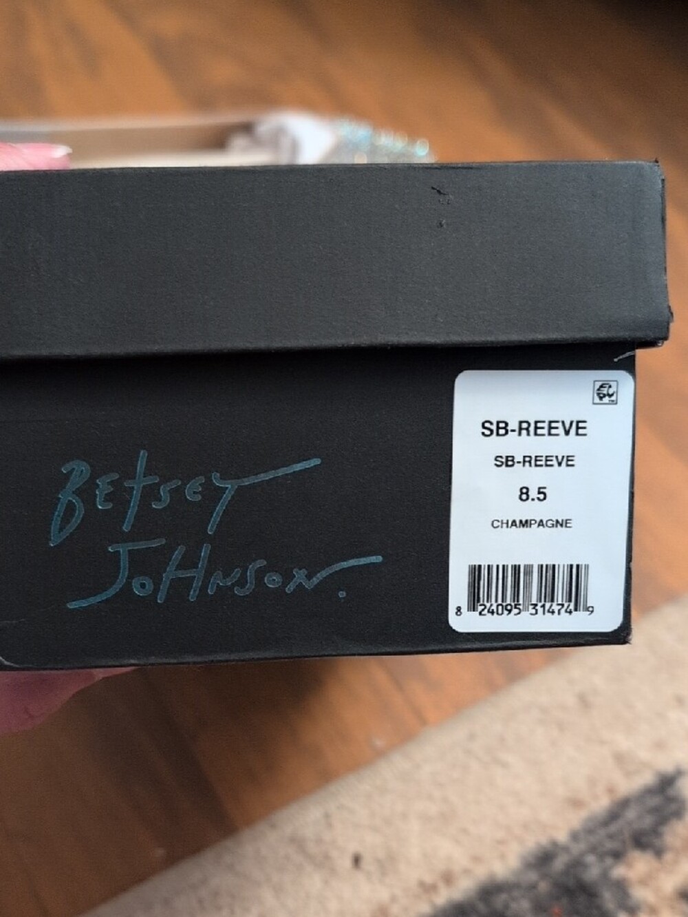 Betsey Johnson Iridescent Crystal Pointed-Toe Flats - SB-Reeve - champagne Just - Picture 3 of 5